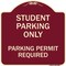 Signmission Student Parking Parking Permit Required Heavy-Gauge Aluminum Sign, 18" x 18", BU-1818-22829 A-DES-BU-1818-22829 - alternate 1